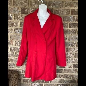 Double breasted Red dress Glamaker Size Large NWT Padded Shoulders Vintage